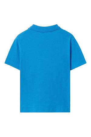 blue cotton polo shirt BURBERRY KIDS | 8117872C4138